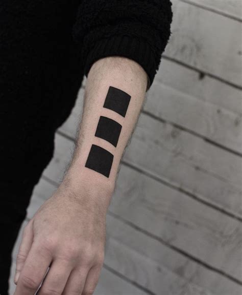 cool black tattoos|solid black square tattoo.